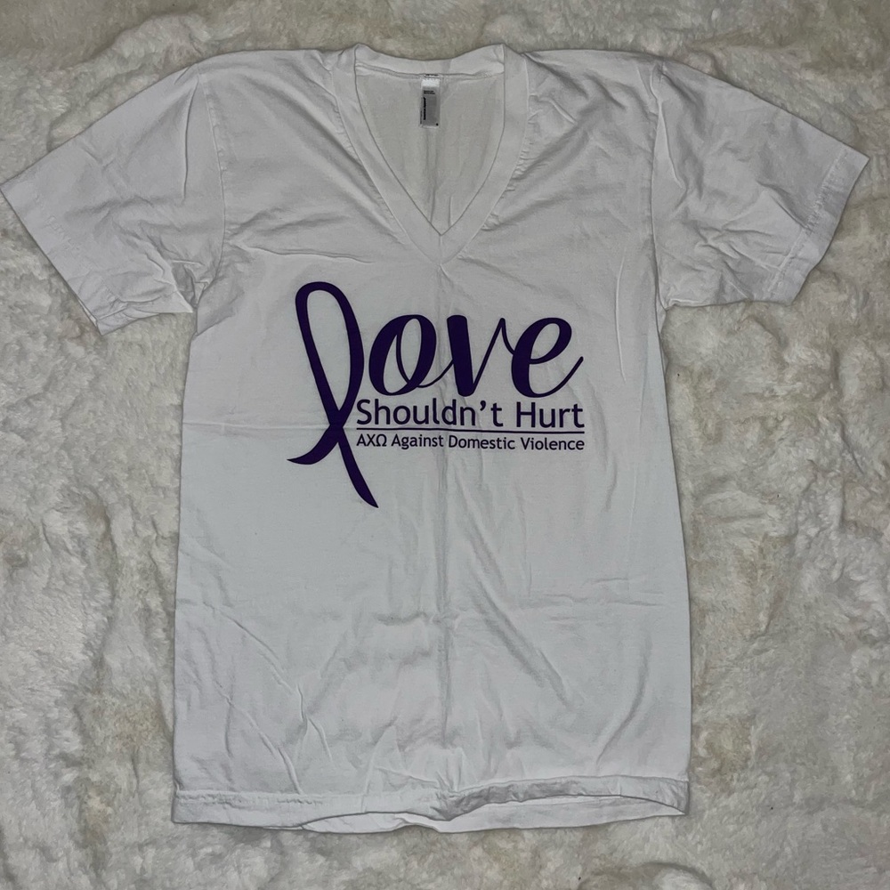 American Apparel Alpha Chi Omega/AXO Love Shouldn’t Hurt Shirt